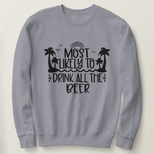 Rolig T-Shirt för Öldrickare Lång Ärmad Tröja (Design framsida)