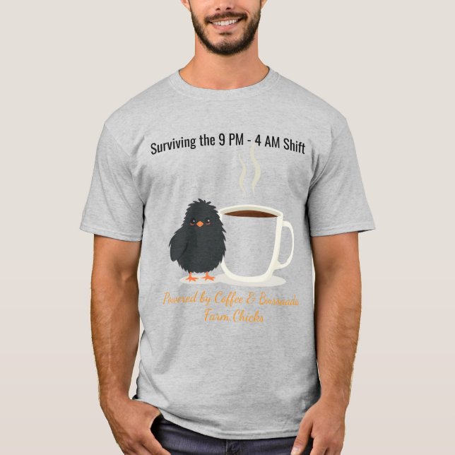 Rolig T-shirt för överlevande på nattskift på anpa (Framsida)