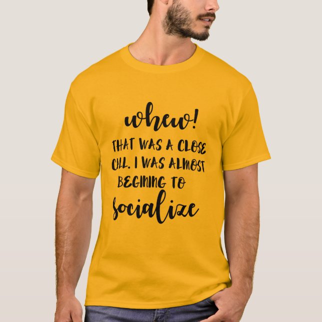 Rolig T-shirt för pappor om social distansering -  (Framsida)