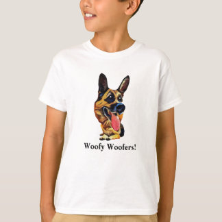 Rolig T-Shirt för Pojke med Tysk Shepherd