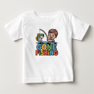 Rolig T-Shirt för Pojke som Gått på Fiske