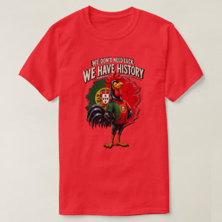 Rolig T-Shirt för Portugisisk Fotbollsfan med Tupp