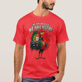 Rolig T-Shirt för Portugisisk Fotbollsfan med Tupp