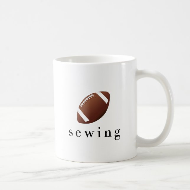 Rolig T-Shirt för sömnad av fotboll Kaffemugg (Höger)
