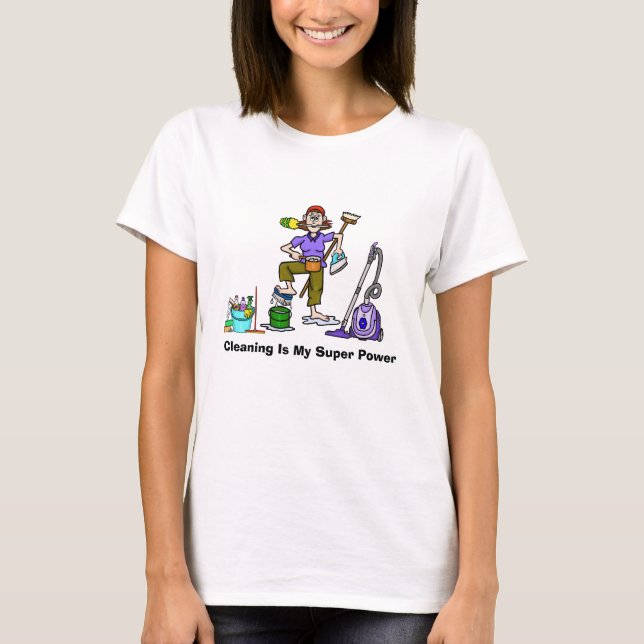 Rolig T-shirt för städherrar/Damer (Framsida)