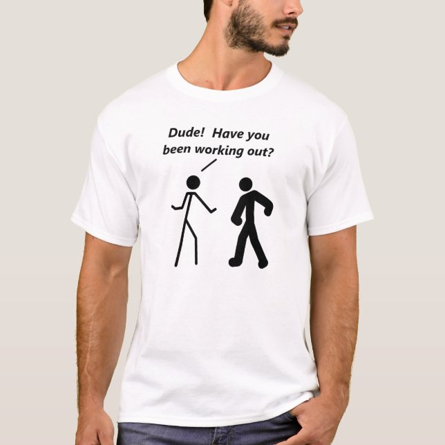 Rolig T-shirt för Stickman-träning (Framsida)