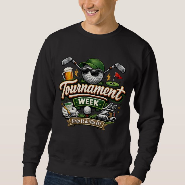 Rolig T-shirt för tävlingsveckan Lång Ärmad Tröja (Framsida)