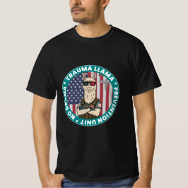 Rolig T-Shirt för Trauma Llama Förebyggande Enhet
