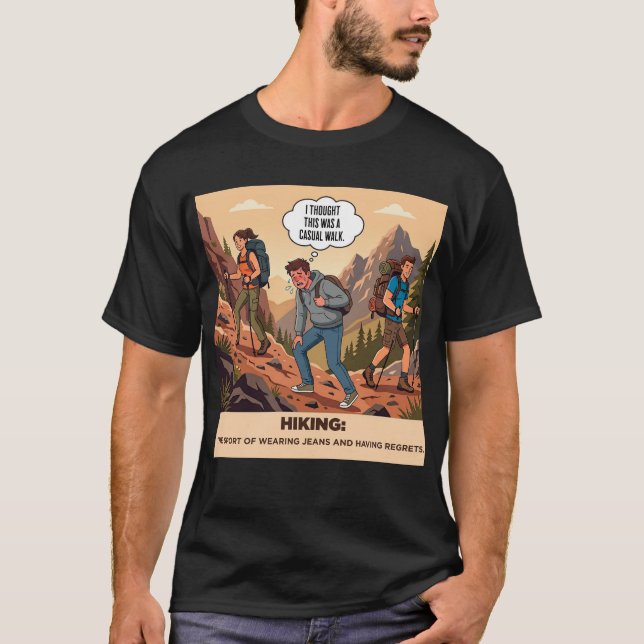 Rolig T-Shirt för Vandrare med Ånger (Framsida)