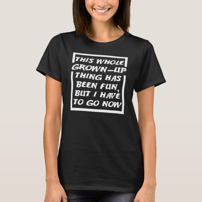 Rolig T-Shirt för Vuxna som Ska Gå (Framsida)