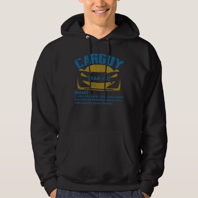 Rolig T-shirt-gåva för bilkillar Definition av bil Hoodie (Framsida)