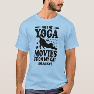 Rolig T-shirt med anpassat kattnamn för kattälskar