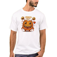 Rolig T-shirt med apelsorange monsterpar
