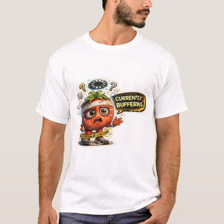 Rolig T-Shirt med 'Buffering' | Retro Sarcasm