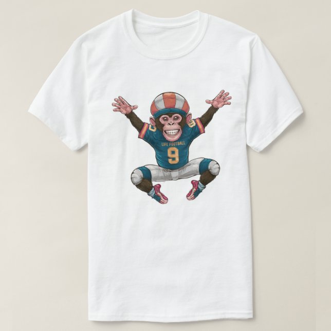 Rolig T-shirt med busig apa – Sött & Lekfullt Desi (Design framsida)