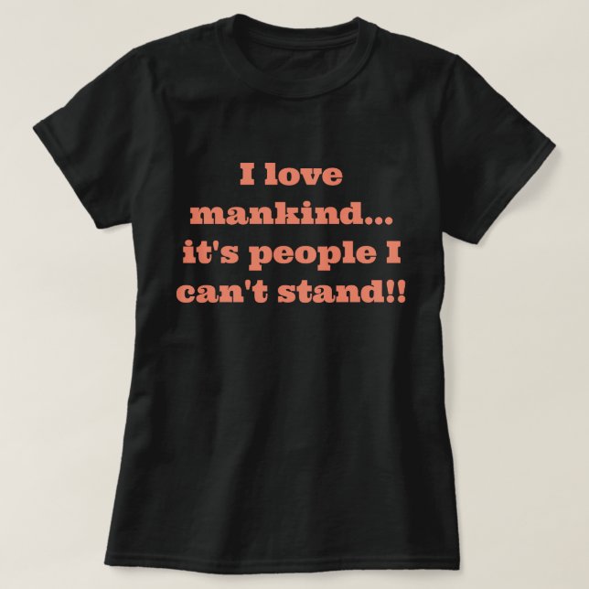 Rolig T-Shirt med Citat (Design framsida)