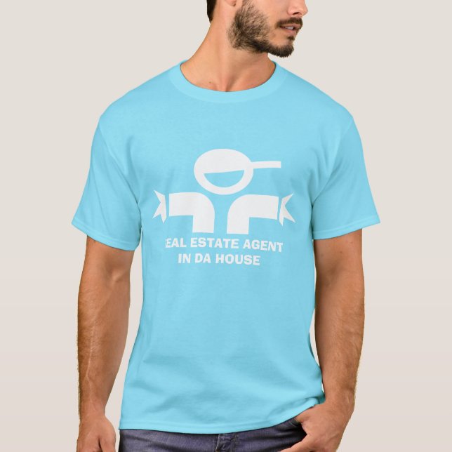 Rolig t-shirt med citat för fastighetsmäklare (Framsida)