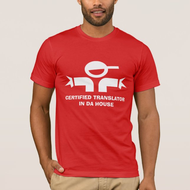 Rolig t-shirt med citat för översättare (Framsida)