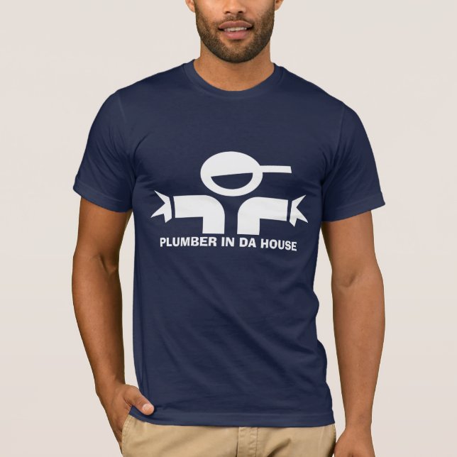 Rolig t-shirt med citat för rörmokare (Framsida)