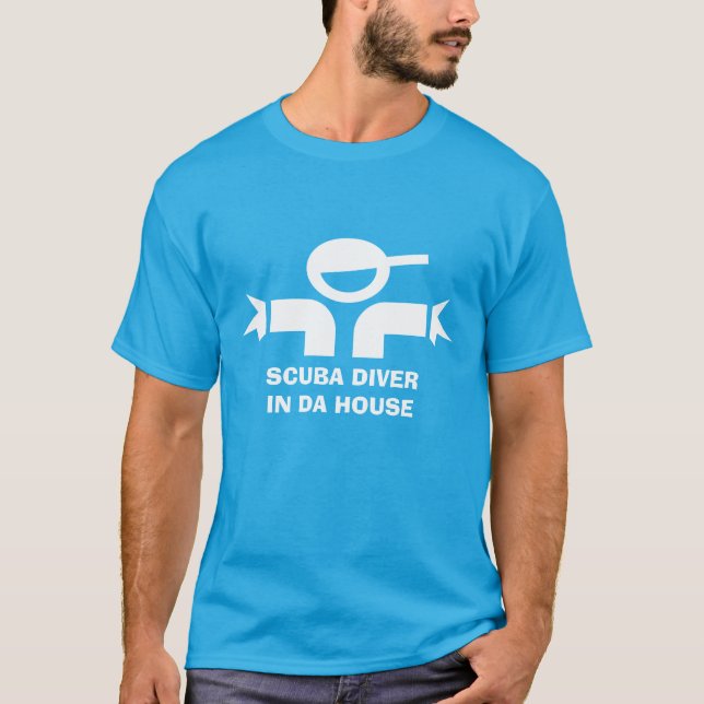 Rolig t-shirt med citat för scuba-dykare (Framsida)