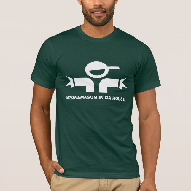 Rolig t-shirt med citat för stenhuggare (Framsida)