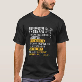 Rolig T-shirt med definition av fordonsingenjör