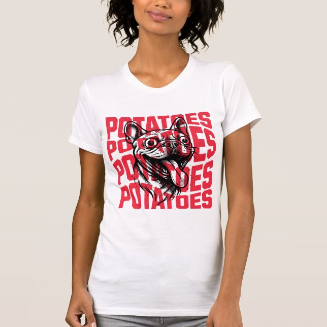 Rolig T-Shirt med Fransk Bulldog (Framsida)
