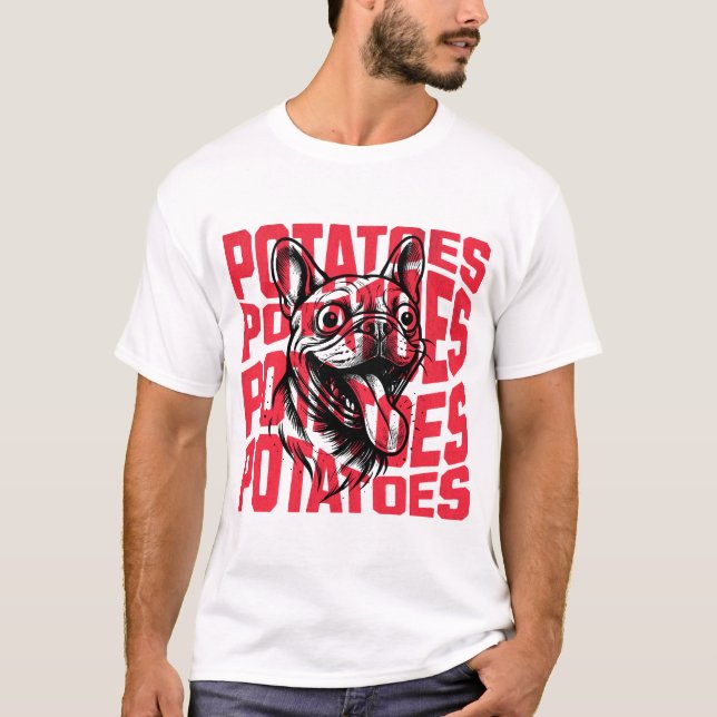 Rolig T-Shirt med Fransk Bulldogg (Framsida)