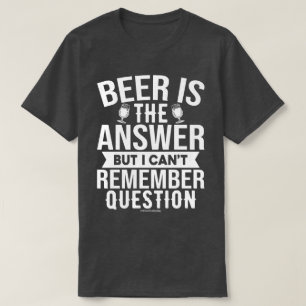 Rolig T-shirt med grafisk tryck av öl - Ölen är sv