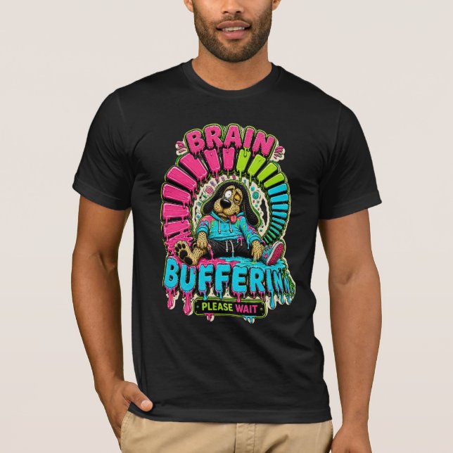 Rolig T-shirt med hjärnbuffring (Framsida)