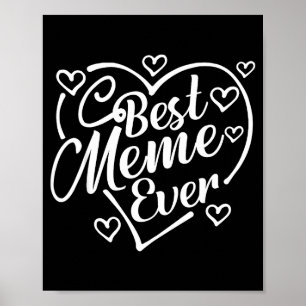 Rolig t-shirt med hjärta för mormor på mors dag  poster