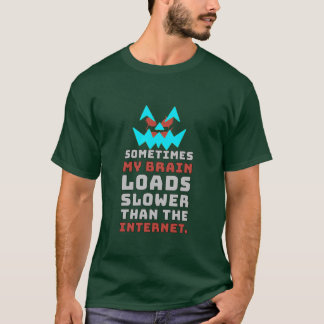 Rolig T-Shirt med Internet Meme för långsamma hjär