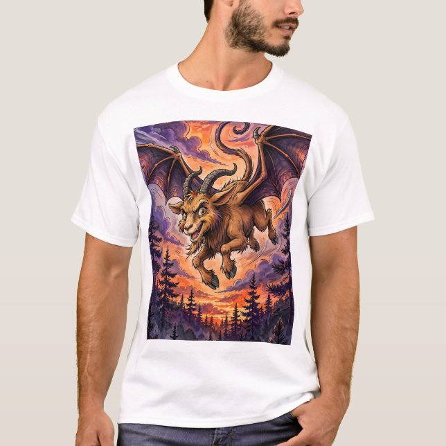 Rolig T-Shirt med Jersey Devil-Kryptid (Framsida)