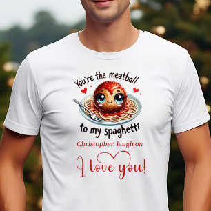 Rolig t-shirt med kärlek, mat och tecknad film til