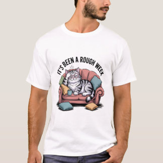 Rolig T-shirt med katt som överanalyserar