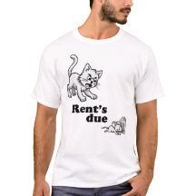 Rolig T-shirt med katt – Tecknad husägare Ch