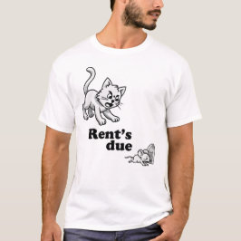 Rolig T-shirt med katt – Tecknad husägare Ch