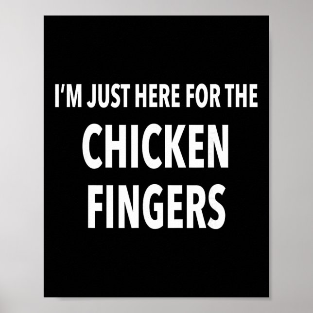 Rolig T-shirt med kycklingfingerpresent  Poster (Framsidan)