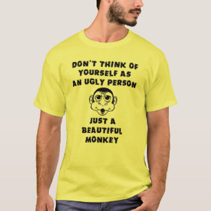 Rolig T-shirt med rolig apa Humor