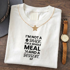 Rolig T-Shirt med Snabbmatscitat