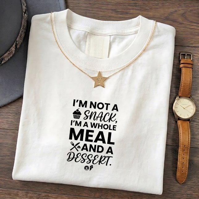 Rolig T-Shirt med Snabbmatscitat (Skapare uppladdad)