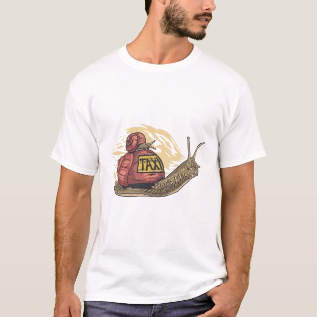 Rolig T-Shirt med Snigelbuss - Tecknad Djur (Framsida)