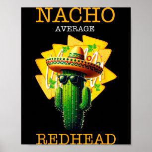 Rolig t-shirt med taco för rödhåriga _ sombrero ka poster