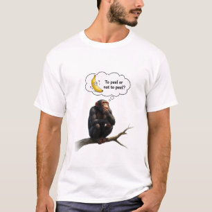 Rolig t-shirt med tänkande apa