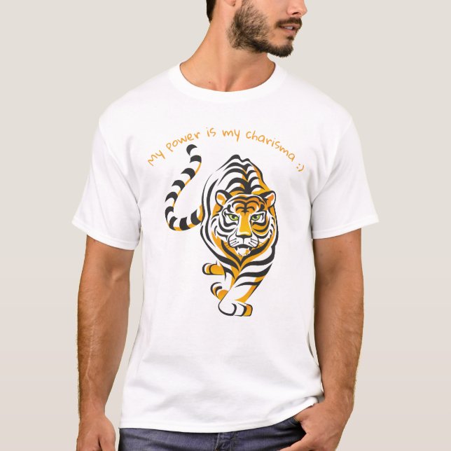 rolig t-shirt med tiger (Framsida)