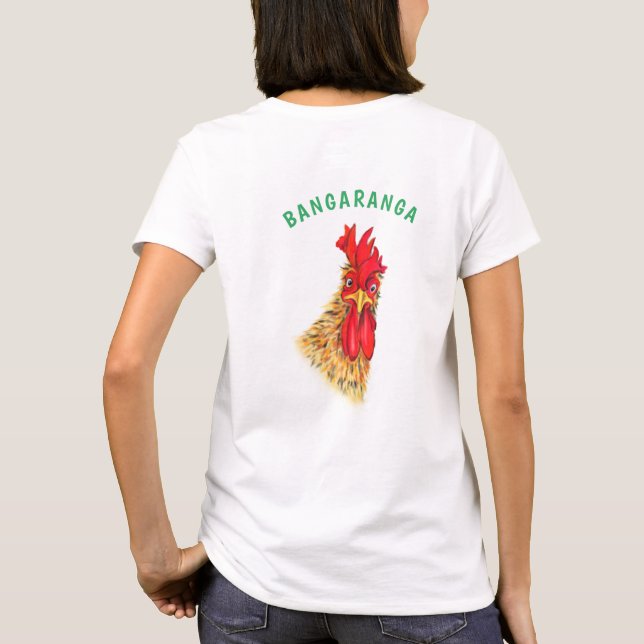 Rolig T-Shirt med Tupp Bangaranga Text (Baksida)