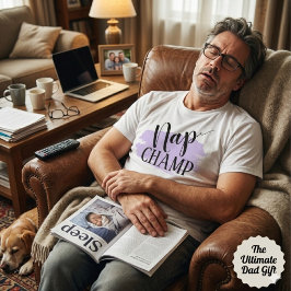 Rolig T-shirt med typografi för Pappas dag - Nap C