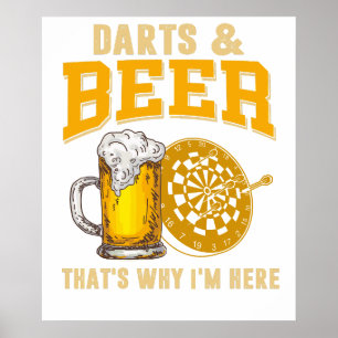 Rolig T-shirt om Dartöl för Dartspelare Poster