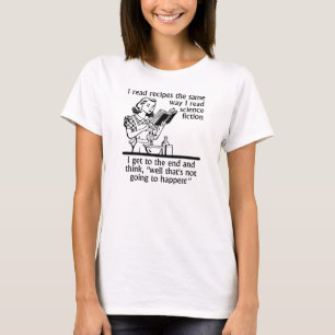 Rolig T-shirt om matlagning Fiktion