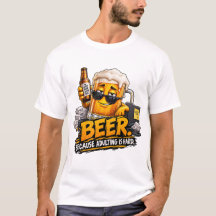 Rolig T-shirt om Öl För Att Vuxenlivet Är Svårt